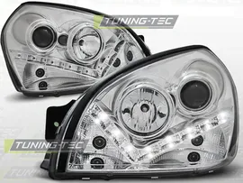 Оптика альтернативная тюнинг передняя Hyundai Tucson (2004-2010) хром