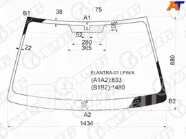 ELANTRA-01 LFW/X - Лобовое стекло (XYG) Hyundai Elantra 3 XD (2004-2007)