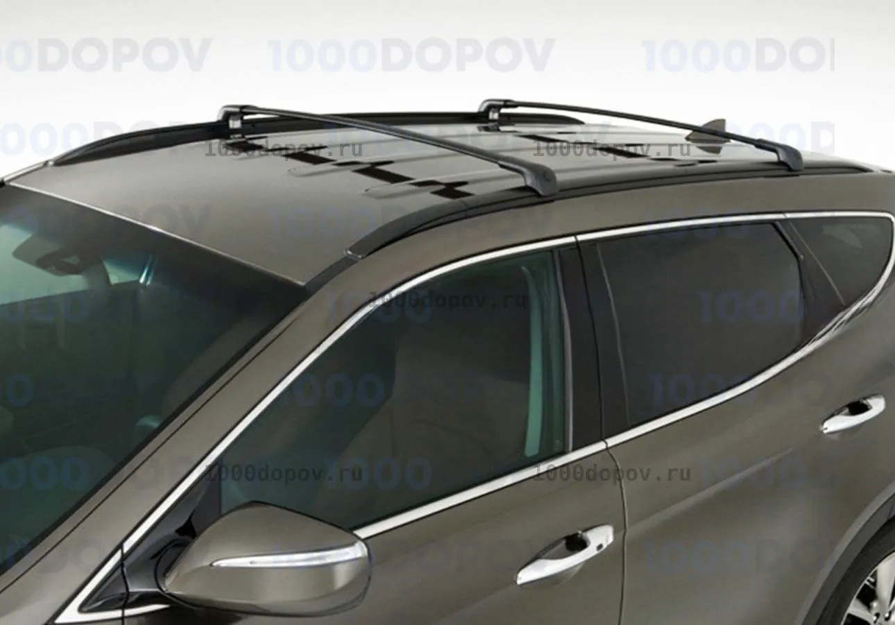 Багажник на рейлинги Hyundai Santa Fe 2015-2018 штатный-3
