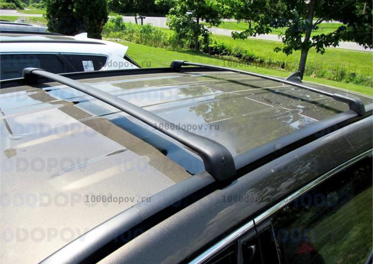 Багажник на рейлинги Hyundai Santa Fe 2015-2018 штатный-3