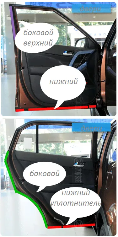Уплотнители резиновые для Hyundai Creta (Крета), Creta